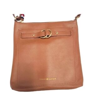 NWT Tommy Hilfiger Cognac Brown Pebbled Crossbody Bag